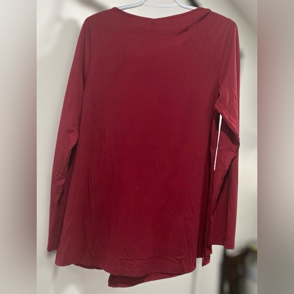 MUSE SHOW Womens Long Sleeve Tunics Fit Blouse Square Neck Pleated T-Shirt - Picture 3 of 3